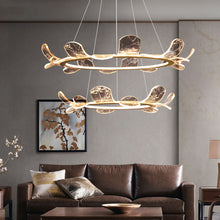 Golden Ring Glass Flap Chandelier