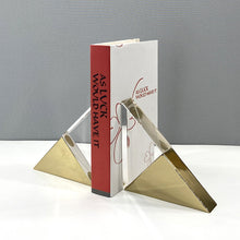 Triangular Crystal Metal Marble Bookend