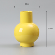Big Belly Bright Glazed Ceramic Vase