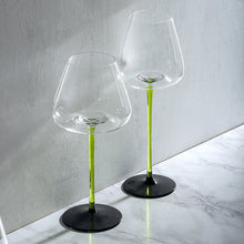 Opal & Onyx Tall Wine Glasses/Decorfur