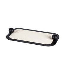 Metal Woven Leather Tray