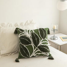Leaf Tufted Pillow Cover