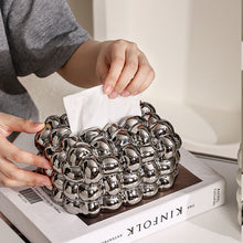 Silver Bubble Tissue Box