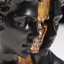 David Resin Statue Golden Skeleton  Sculpture
