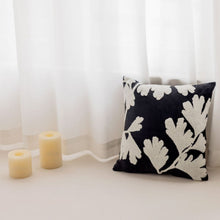 Black embroidered pillowcase