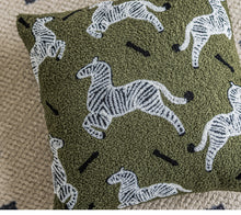 Zebra Embroidery Cushion Cover