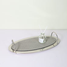 Modern Metallic Oval Display Tray/Decorfur