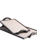 Stainless Steel Handle Leather Tray