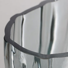 Gray Transparent Vertical Glass Vase