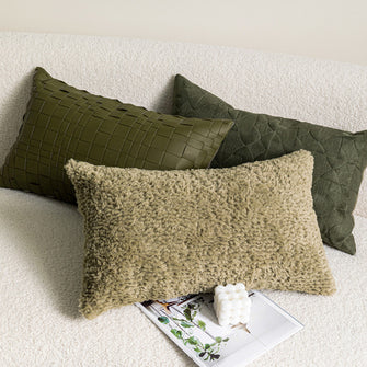 ordic Green Lumbar Cushion Cover/Decorfur