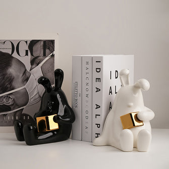 Cute Bunny Golden Book Bookend