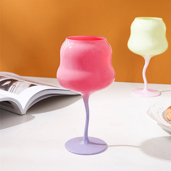 Wavy Leg Pastel Cocktail Glass (SET OF 2) (EXPRESS SHIP )