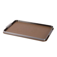 Braided Leather Metal Tray