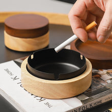 Solid Wood Ashtray With Lid