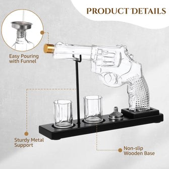 Revolver Whiskey Decanter Set/Decorfur