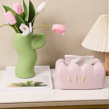 Pastel Curvy Vase And Tissue
