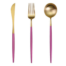 Violet Golden Cutlery