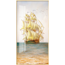 Vertical Sailing Wall Painting
