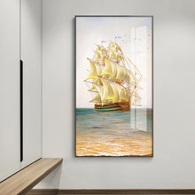 Vertical Sailing Wall Painting