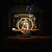 Guanyin Buddha ceramic incense decoration | buddha decor - Decorfur