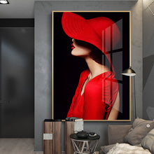 Women In Red Hat Painting