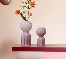Peach Ombre Glass Vase
