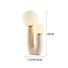 Double Glass Ball Beige Table Light | light - Decorfur