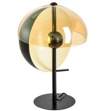 Double Hemisphere Glass and Black Metal Table Lamp | light - Decorfur