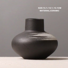 Black Big Bottom Vase