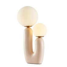 Double Glass Ball Beige Table Light | light - Decorfur