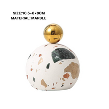 Wabi Sabi Marble and Golden Ball Paper Weight