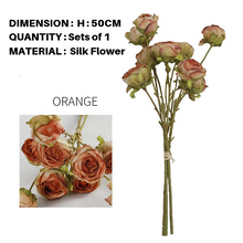 Vintage Rose Artificial Flower (Single Stick)