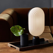 Danish Style Rippled White Table Lamp | light - Decorfur