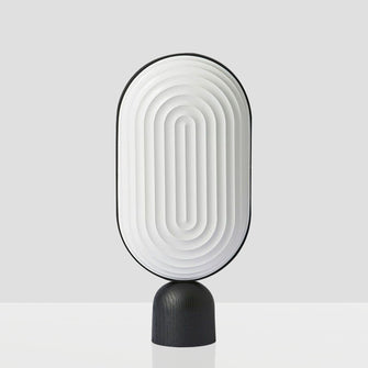 Danish Style Rippled White Table Lamp | light - Decorfur