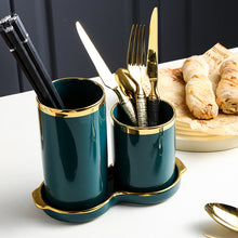 Tube Shaped Golden Liner Spoon Stand