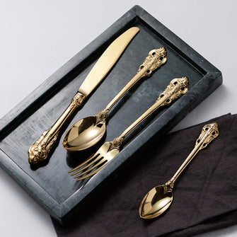 Intricate Metal Carved Cutlery