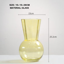 Belly Transparent Glass Vase