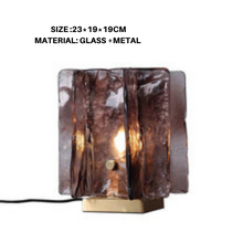 Brown Rustic Glass Table Lamp