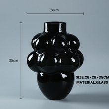 Black Grape Glass Vase