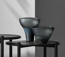 Black Gray Horn Glass vase