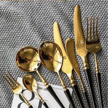 European Black and Gold Cutlery