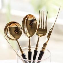 European Black and Gold Cutlery