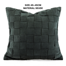 Dark Green Checkerboard Pillow Cover (Set of 2)