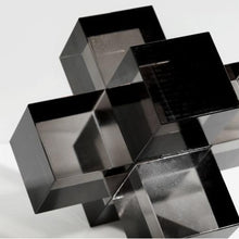 Three Dimensional Geometric Crystal Cross Bookend | bookend - Decorfur