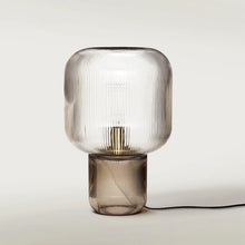 Ribbed Dual Color Glass Lamp