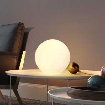 2021 new postmodern creative glass living room ball lighting art bedside bedroom study designer desk lamp freeshipping - Decorfur