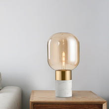 Postmodern minimalist creative designer bedroom bedside study living room dining room lamp marble glass table lamp. |  - Decorfur