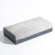 Modern Grey Feather Textures Jewelry Box