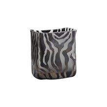 Zebra Stripped Glass Vase