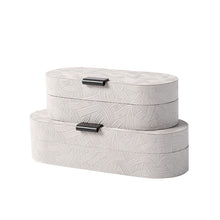 Brush Patterned Grey Storage Boxes